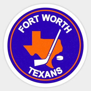 Defunct Fort Worth Texans Hockey 1981 Sticker